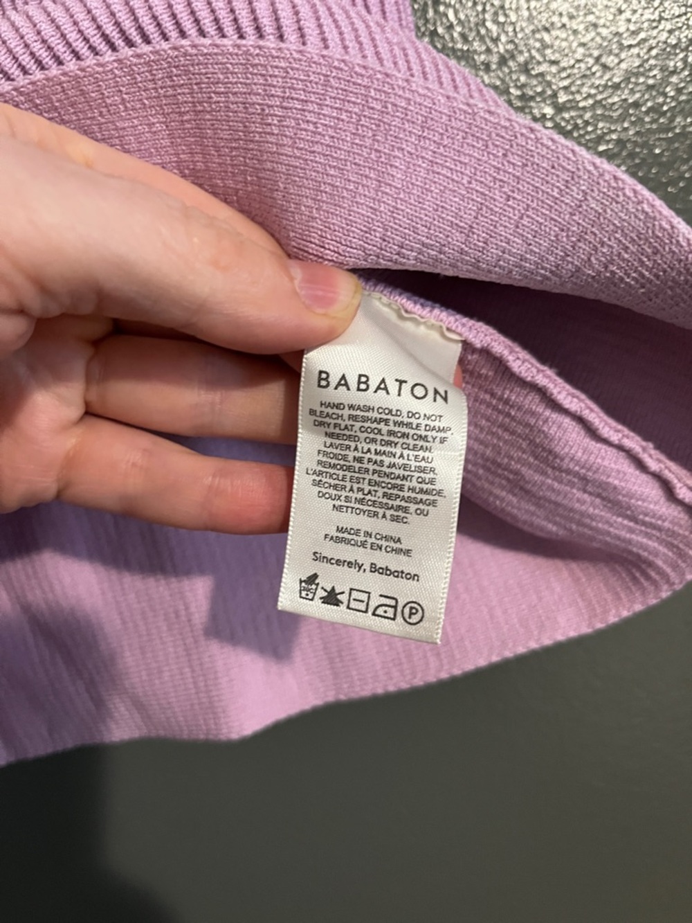 Babaton Lilac Ribbed Cropped Tank - Picture 3 of 5